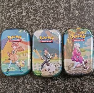 Pokémon Mini Tin X3 w/ Mini Art Card and Sticker (Empty)